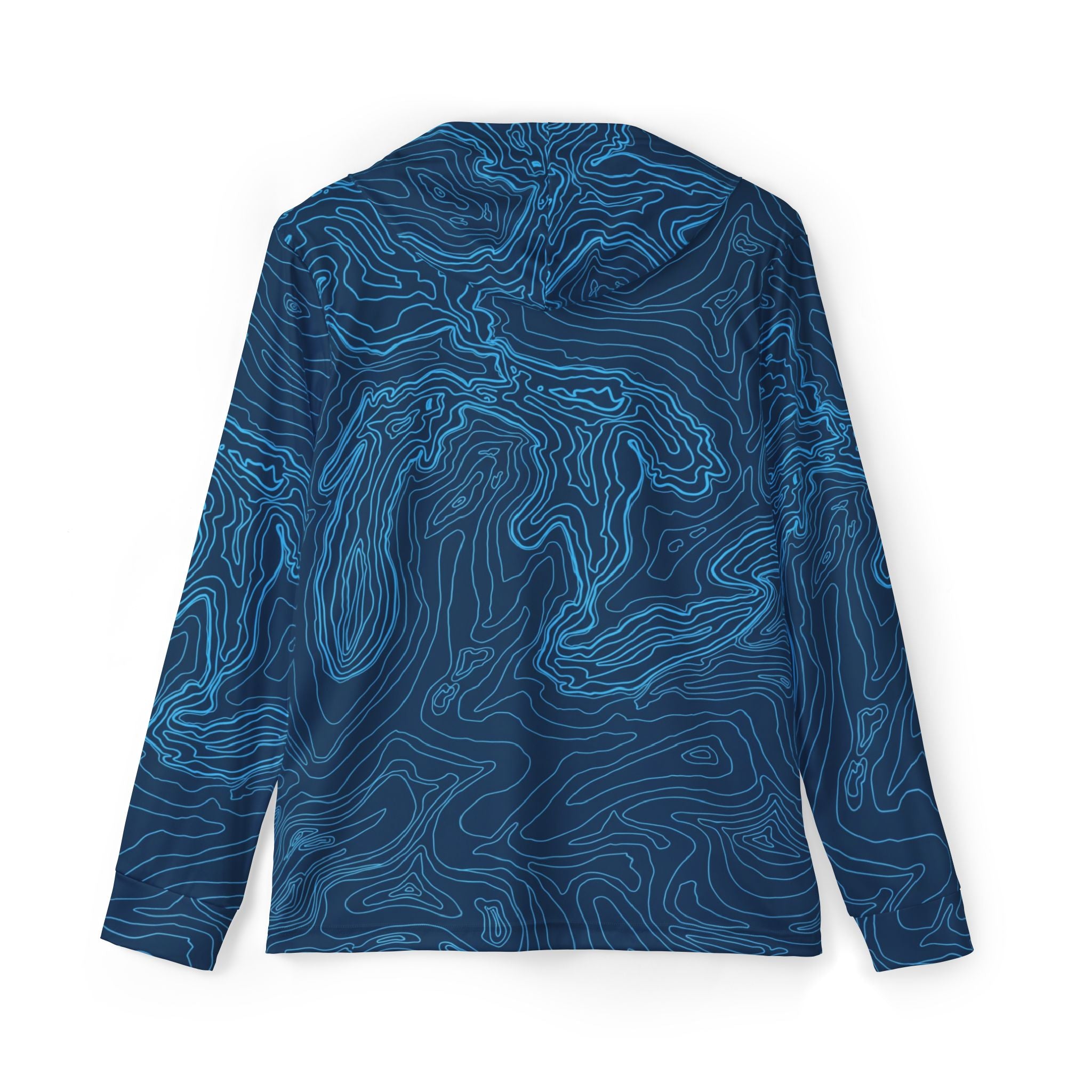 “Great Lakes Topo-Steelwater” UPF 50 Performance Hoodie