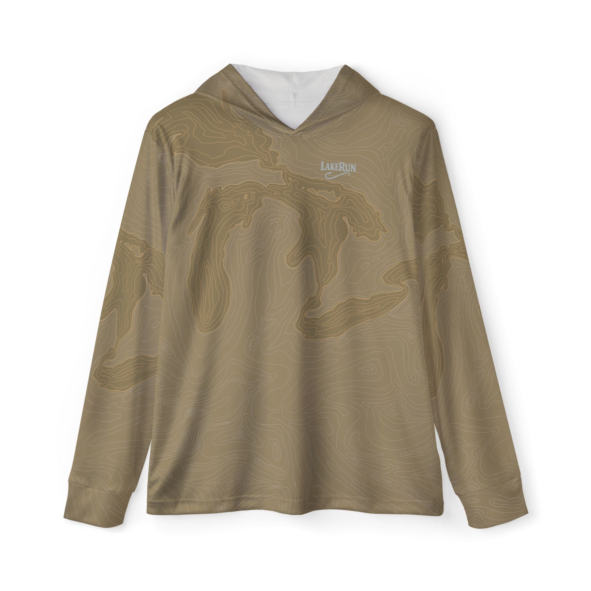 “Great Lakes Topo-Shallows” UPF 50 Performance Hoodie
