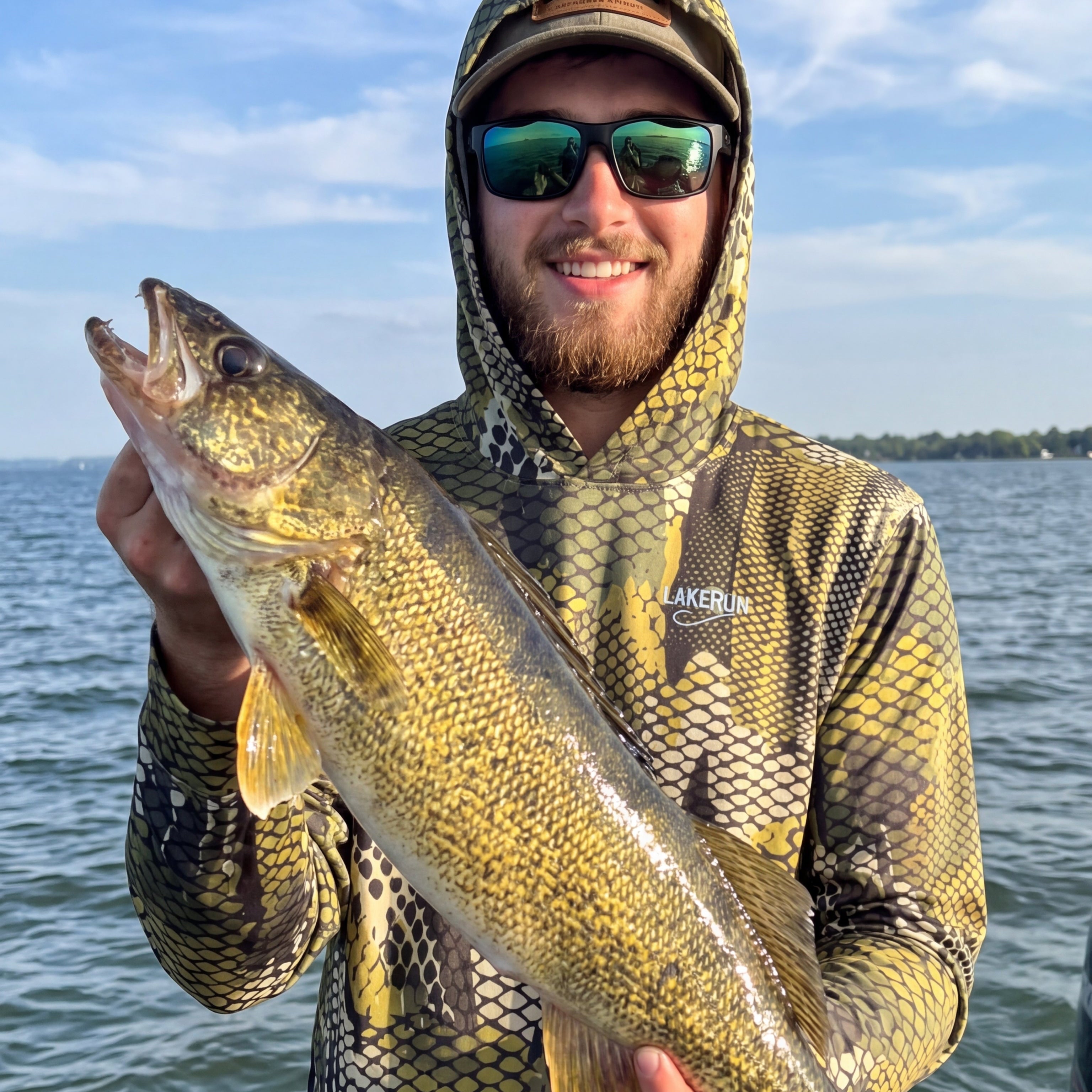 “Walleye Camo” UPF50+ Performance Hoodie