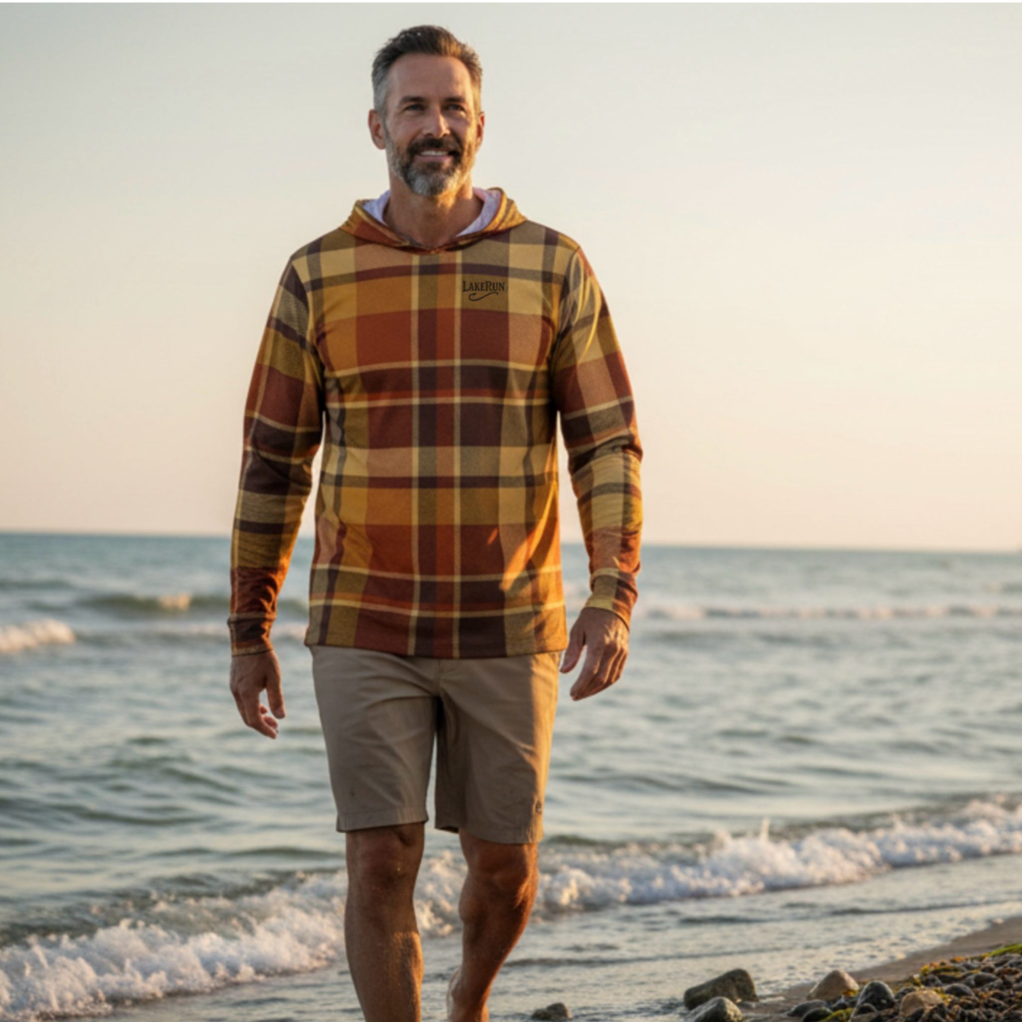 “Campfire” Plaid, UPF 50 Performance Hoodie