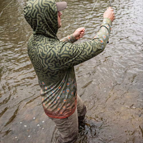 “Coaster Brook Trout” UPF50 Performance Hoodie